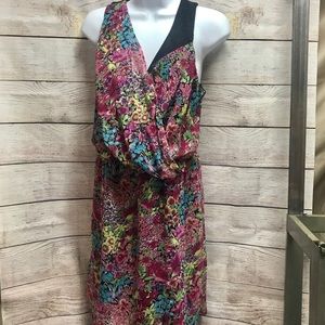 Windsor racerback dress flowered and black top